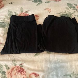 Two pairs of black SO leggings Size large